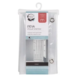 Zenna Home 78 in. H X 54 in. W Clear Solid Stall Liner PEVA