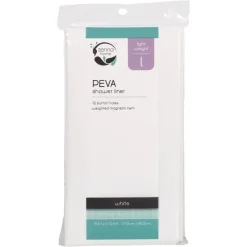 Zenna Home 72 in. H X 70 in. W White Solid Shower Curtain Liner PEVA