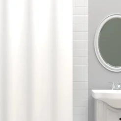 Zenna Home 72 in. H X 70 in. W White Solid Shower Curtain Liner PEVA