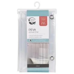 Zenna Home 72 in. H X 70 in. W Clear Solid Shower Curtain Liner PEVA