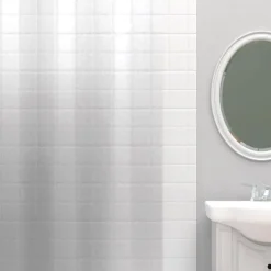 Zenna Home 72 in. H X 70 in. W Clear Solid Shower Curtain Liner PEVA