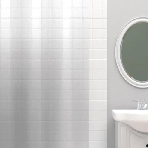 Zenna Home 72 in. H X 70 in. W Clear Solid Shower Curtain Liner PEVA