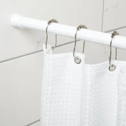 Zenna Home Baked Enamel White Tension Rod 49 in. L X 86 in. L