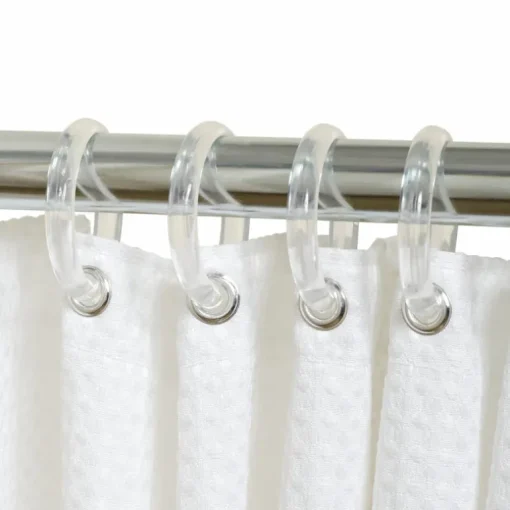 Zenna Home Clear Plastic Shower Curtain Rings 12 pk