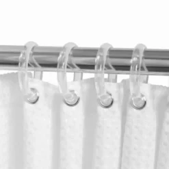 Zenna Home Clear Plastic Shower Curtain Rings 12 pk