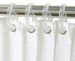 Zenna Home Clear Plastic Shower Curtain Rings 12 pk