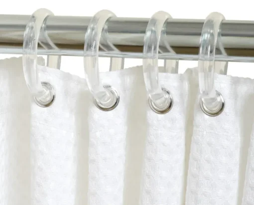 Zenna Home Clear Plastic Shower Curtain Rings 12 pk