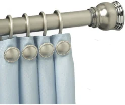 Zenna Home NeverRust Shower Curtain Rod 72 in. L Silver