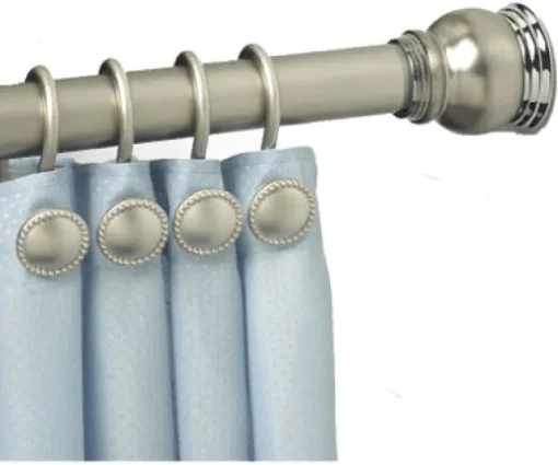 Zenna Home NeverRust Shower Curtain Rod 72 in. L Silver