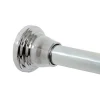 Zenna Home NeverRust Shower Curtain Rod 72 in. L Chrome Silver