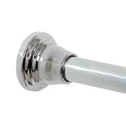Zenna Home NeverRust Shower Curtain Rod 72 in. L Chrome Silver