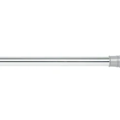 Zenna Home Shower Tension Rod 60 in. L Silver