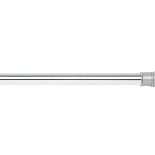 Zenna Home Shower Tension Rod 60 in. L Silver