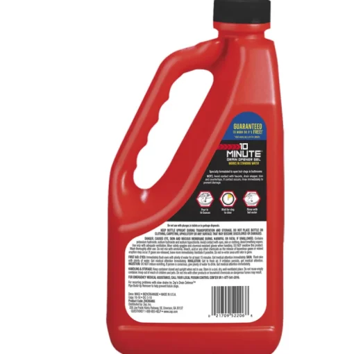 Zep 10 Minute Hair Clog Remover Gel Drain Cleaner 64 oz. (Pack of 6)