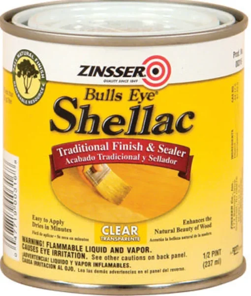 Zinsser Bulls Eye Clear Shellac Finish and Sealer 0.5 pt. (Pack of 6)