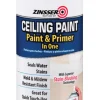 Zinsser Flat Bright White Water-Based Ceiling Paint and Primer in One Interior 13 oz