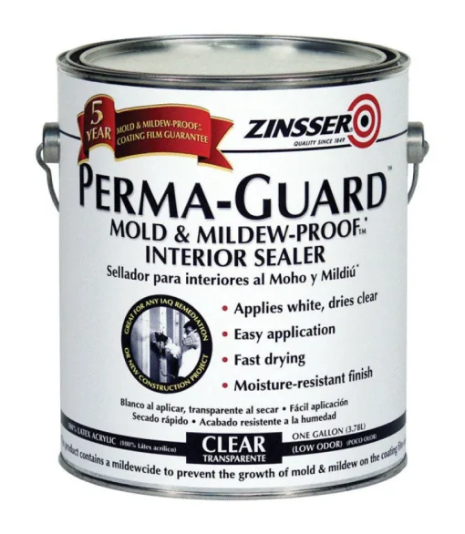 Zinsser Perma-Guard Flat/Matte Clear Water-Based Mold and Mildew-Proof Paint Interior 1 gal (Pack of 2).