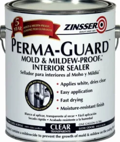 Zinsser Perma-Guard Flat/Matte Clear Water-Based Mold and Mildew-Proof Paint Interior 1 gal (Pack of 2).