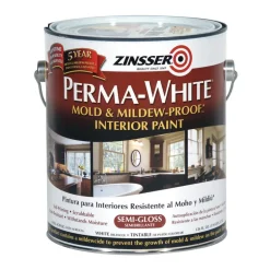 Zinsser Perma-White Semi-Gloss White Mold and Mildew-Proof Paint Indoor 1 gal. (Pack of 2)