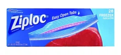 Ziploc 1 gal Clear Freezer Bag 28 pk