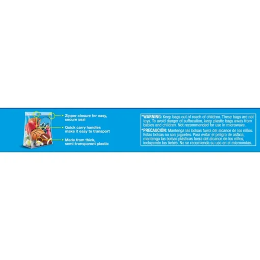 Ziploc Big Bags 10 gal. Storage Bag Clear (Pack of 4)