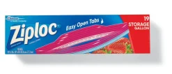 Ziploc Food Storage Bag 19 pk Clear (Pack of 12)