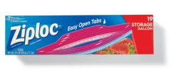 Ziploc Food Storage Bag 19 pk Clear (Pack of 12)