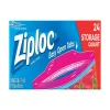 Ziploc Food Storage Bag 24 pk Clear (Pack of 12)
