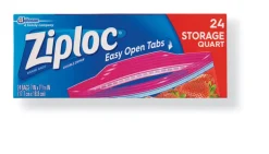 Ziploc Food Storage Bag 24 pk Clear (Pack of 12)