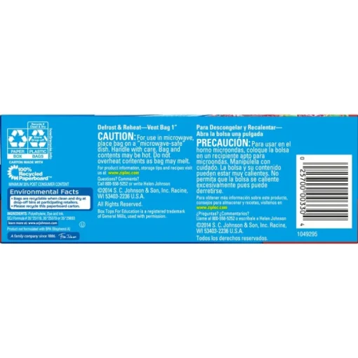 Ziploc Food Storage Bag 24 pk Clear (Pack of 12)
