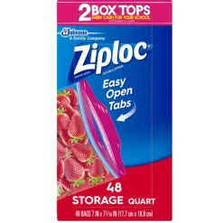 Ziploc Food Storage Bag 48 pk Clear (Pack of 9)
