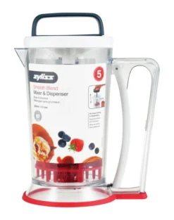 Zyliss DKB Black/Clear/Red Plastic 3.5-Cups Capacity Hand Mixer with Dispenser